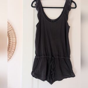Theory Black Romper Small